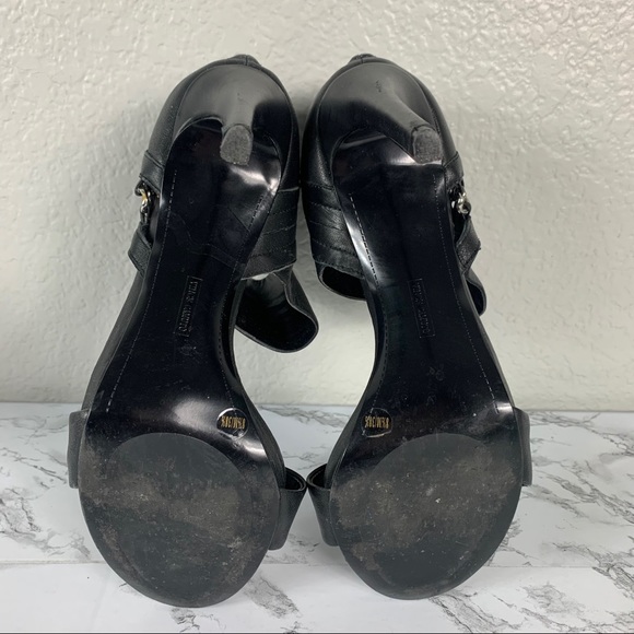 Vince Camuto Freya Black Open Toe Heel Sandals 8.5 - Picture 11 of 11